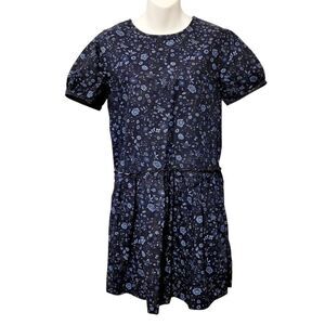 2/$20Gap Y2K Navy Blue Floral Pattern Dress Size: XS